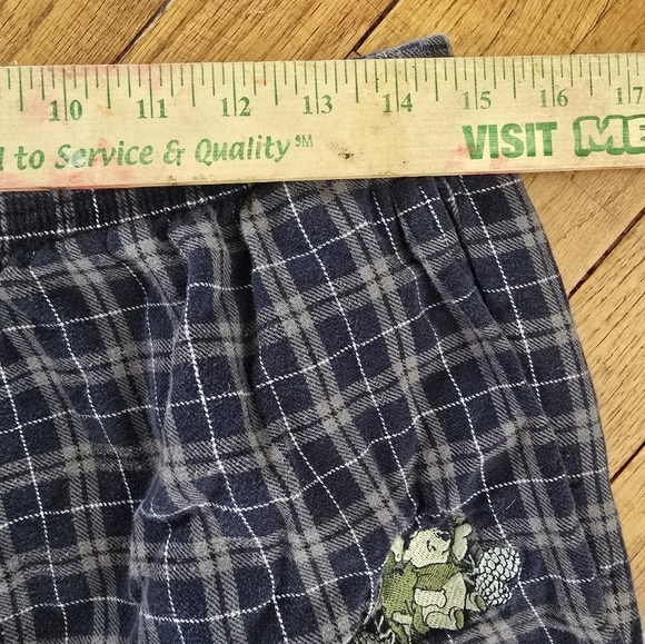 VINTAGE Disney Pants Mens L Winnie The Pooh Eeyore Flannel Pajama Bottoms - Picture 8 of 9